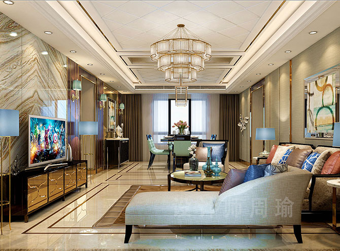 肥逼巨屌图片世纪江尚三室两厅168平装修设计效果欣赏